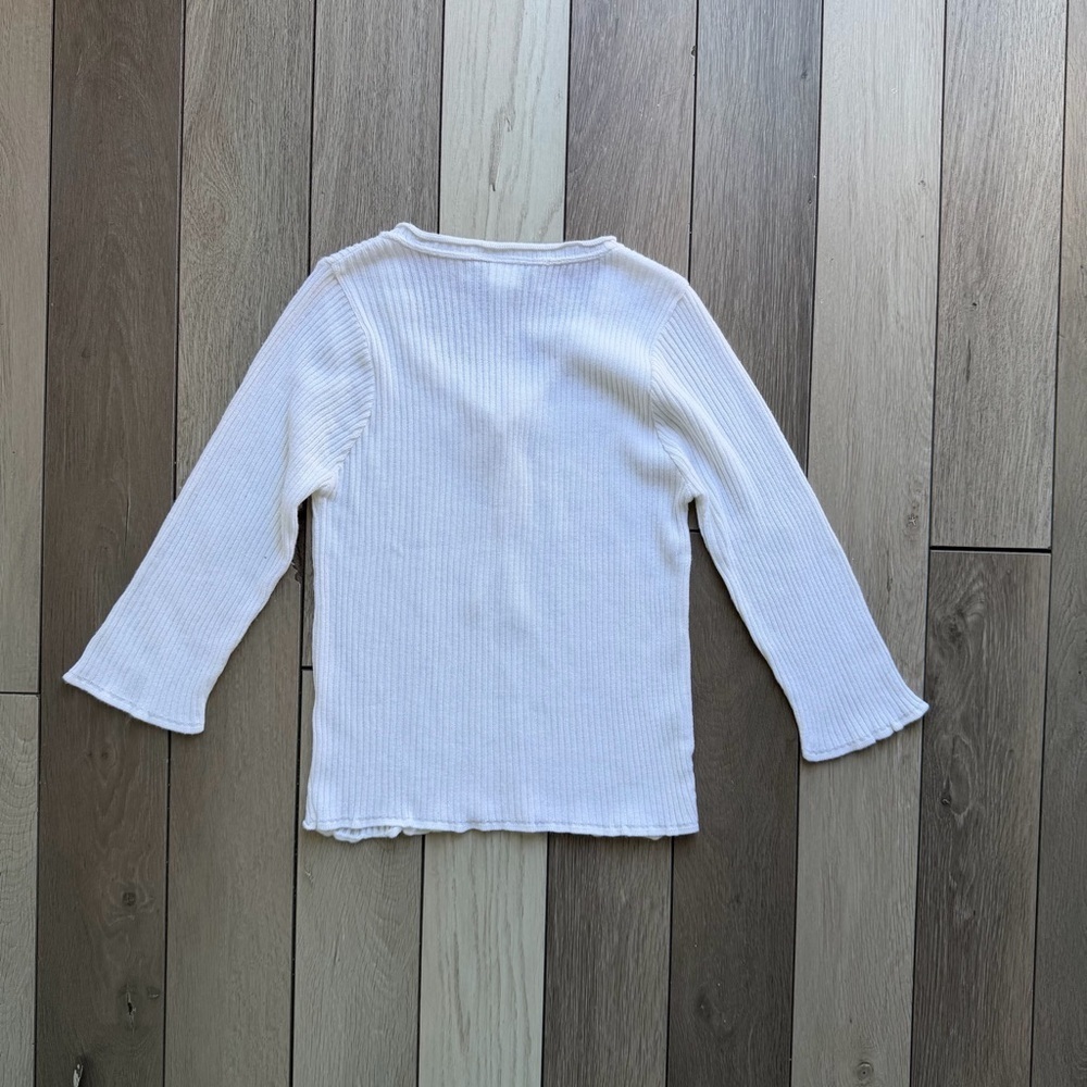 Sweater Project Y2K White Ribbed Top - Picture 6 of 6